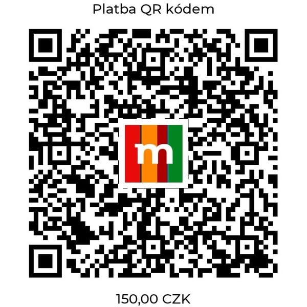 QR kód pro dobrovolný příspěvek 150 Kč